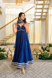 Fendy Silk Flared Gown Set