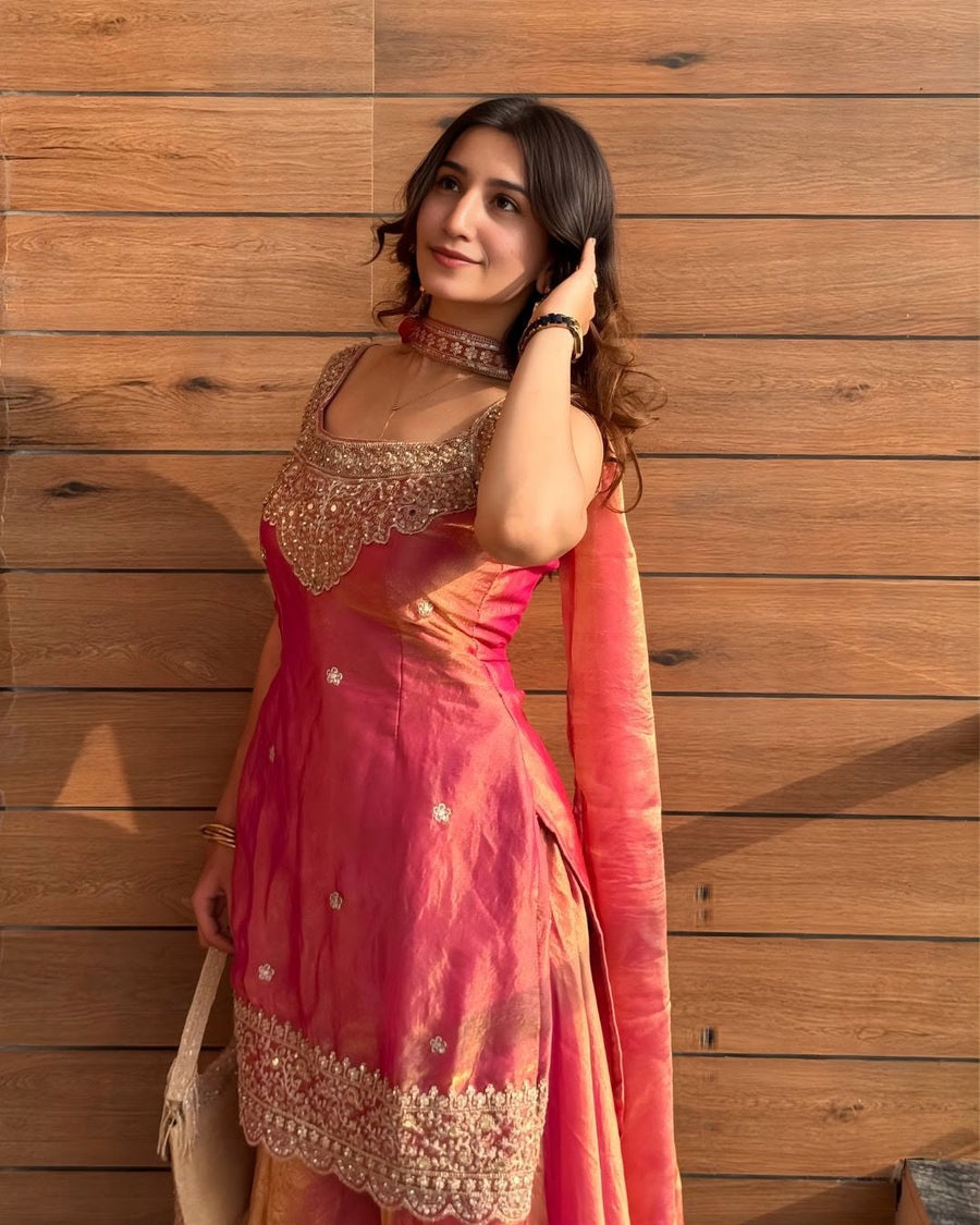Fandy Silk Sharara Set