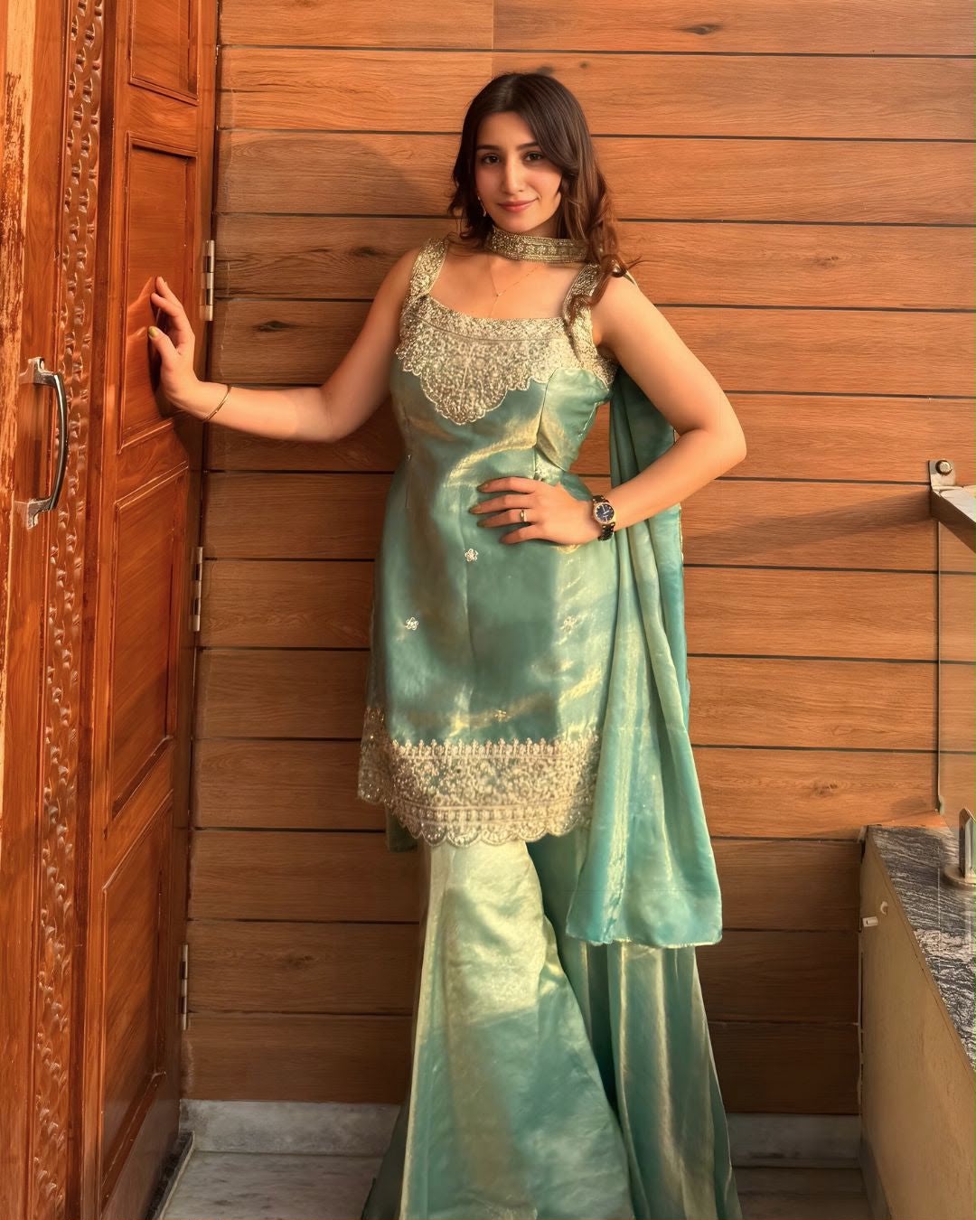 Fandy Silk Sharara Set