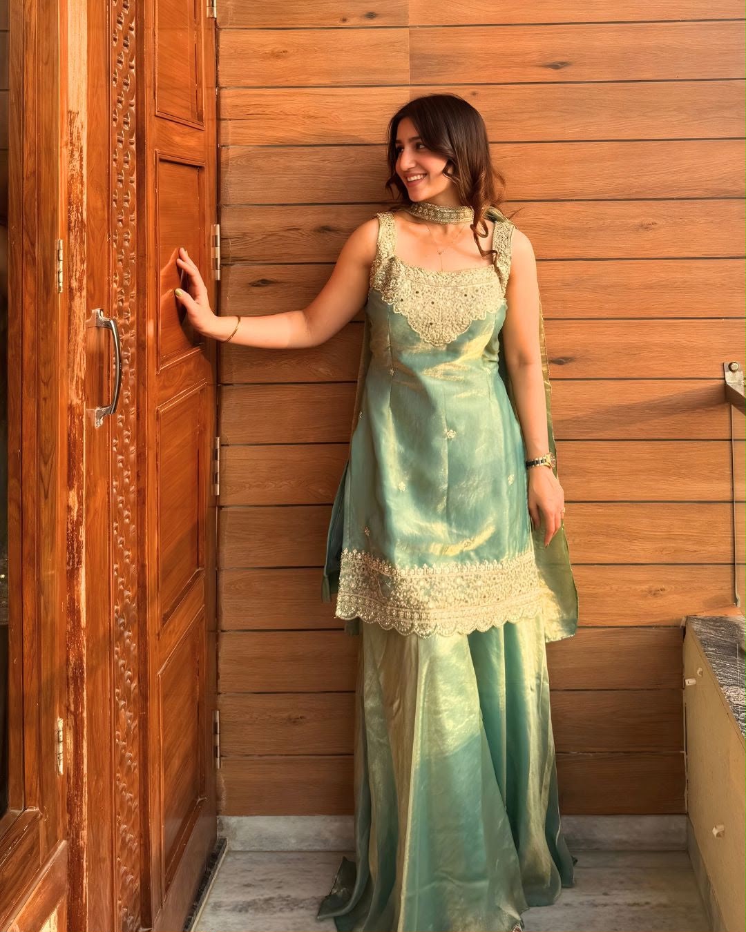 Fandy Silk Sharara Set