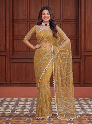 Maharani Bead & Pearl Net Saree