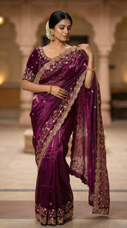 Sachi Golden Bead Space Silk Saree