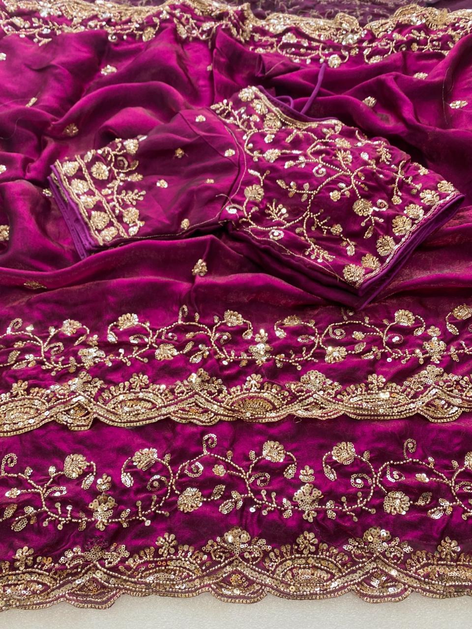Sachi Golden Bead Space Silk Saree