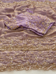 Sachi Golden Bead Space Silk Saree