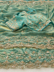 Sachi Golden Bead Space Silk Saree