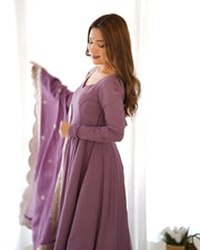 Pure Roman Silk Chanderi 16-Kali Anarkali (Copy)