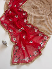 Elegant Georgette Gota Patti Saree