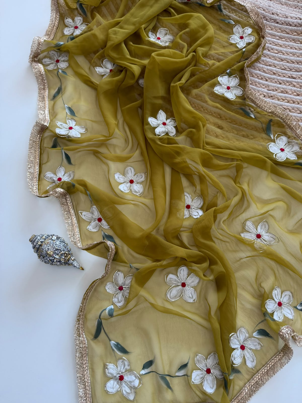 Elegant Georgette Gota Patti Saree