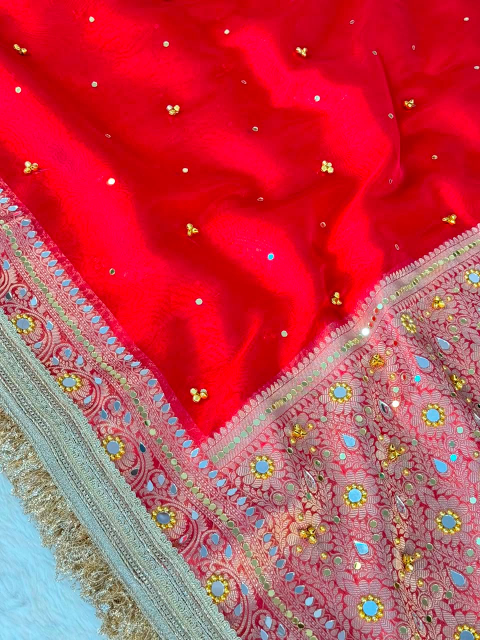 Banarasi Soft Tissue Silk Ghungru Saree