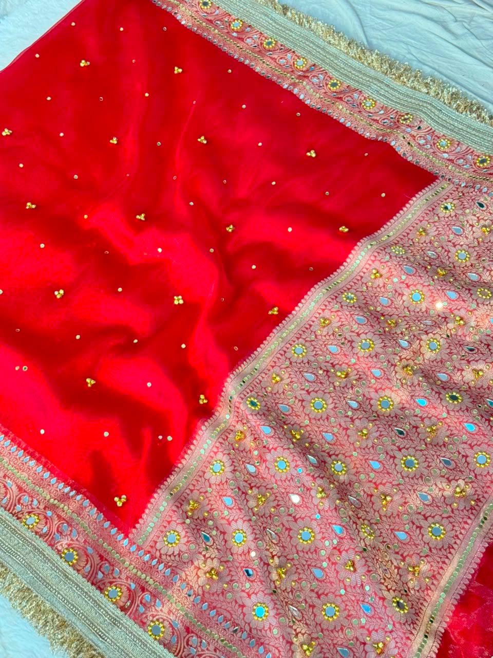 Banarasi Soft Tissue Silk Ghungru Saree