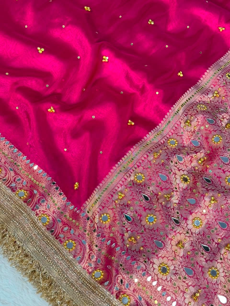 Banarasi Soft Tissue Silk Ghungru Saree