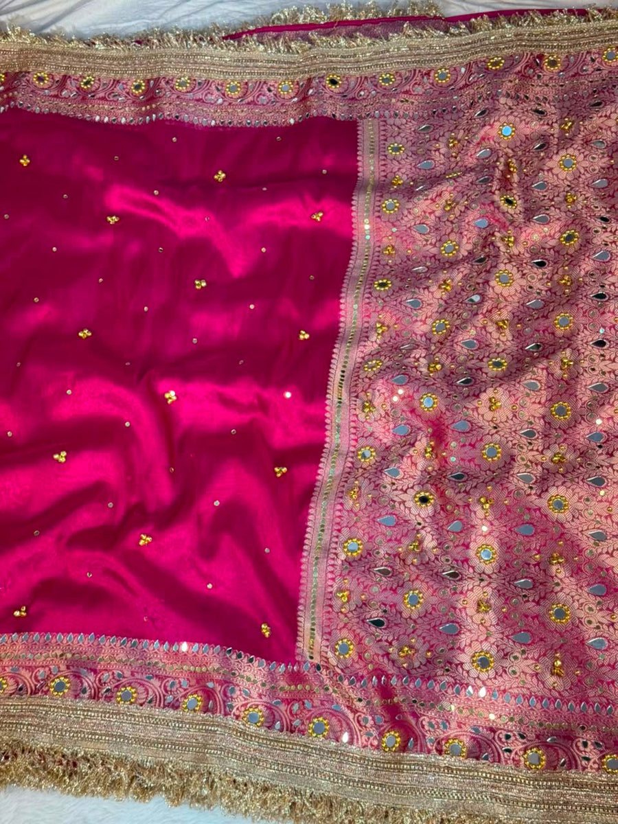 Banarasi Soft Tissue Silk Ghungru Saree