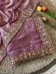 Gold Bead Space Silk Saree